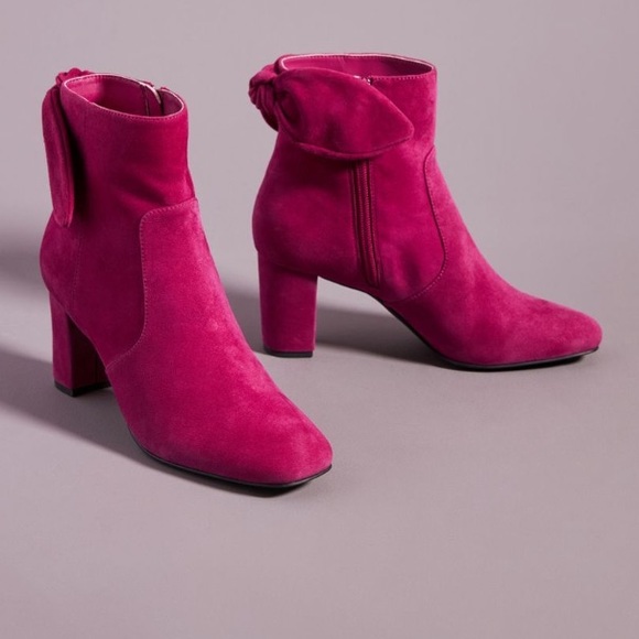 Anthropologie Farylrobin Bow Ankle Boots Size 40/9 - Picture 2 of 8